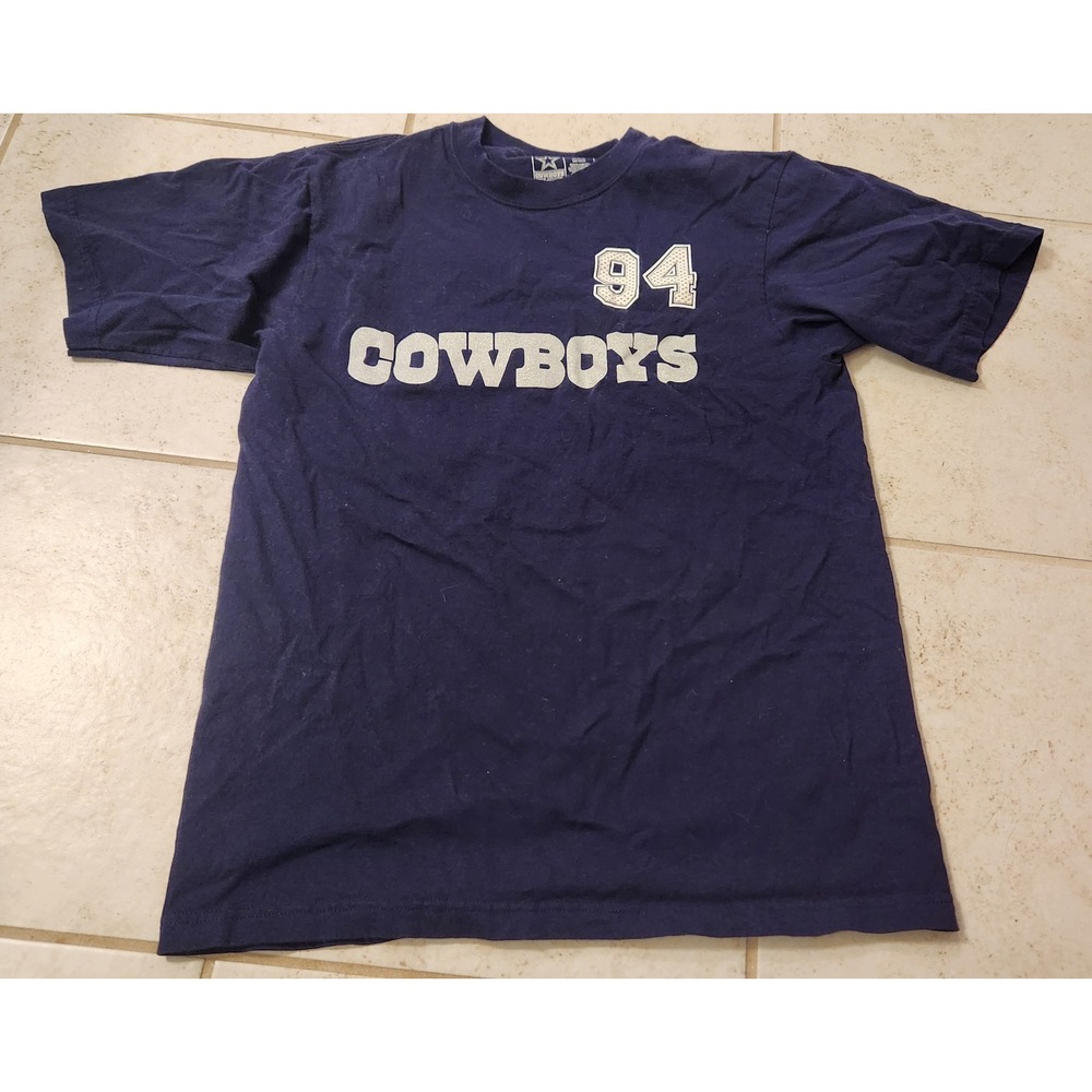Dallas Cowboys DeMarcus Ware 94 Navy Blue Graphic T-Shirt Mens Medium NFL Shirt